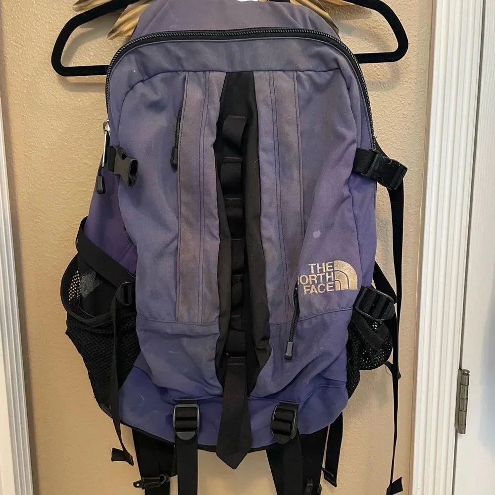 The North Face 90βs Purple and BlackβFaded Backpack